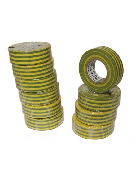 Nitto - ruban adhesif isolant - vert/jaune - 19 mm x 10 m