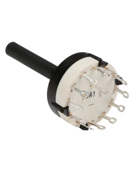 Commutateur rotatif 1 circuit / 12 positions - cosses a souder