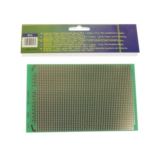 Eurocard bande - 100x160mm - fr4 (25pcs/boîte)