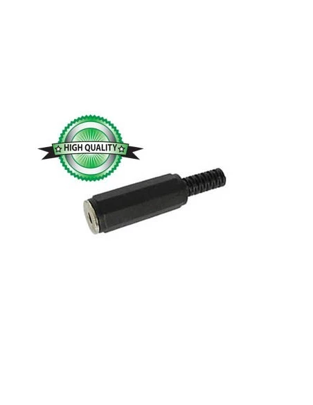 Jack femelle 3 5mm stereo plastique noir - 25 pièces