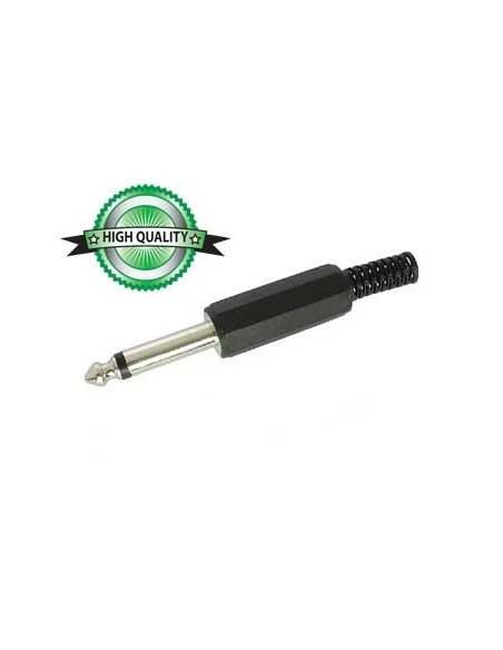 25 jack male 6 35mm mono plastique noir