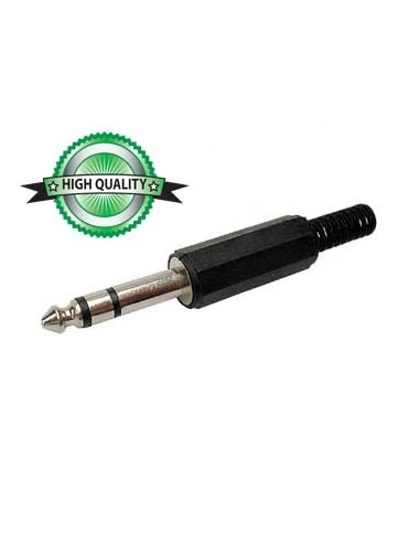 Jack male 6 35mm stereo plastique noir - 25 pièces