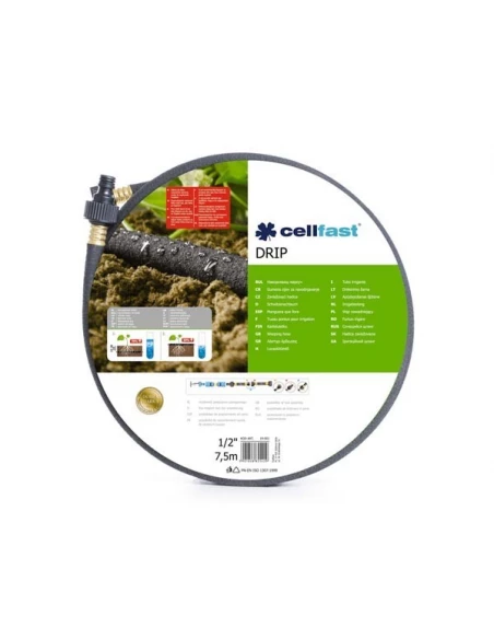 Cellfast - tuyau d'arrosage poreux - 1/2'' - 7 5 m