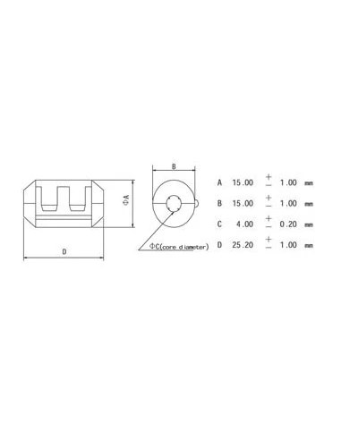 Filtre pour cables ,4 0mm