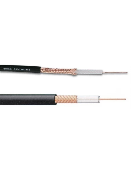 Cable coax rg-59 b/u mil noir