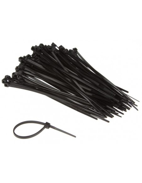 Jeu de serre-cables en nylon - 2 5 x 100 mm - noir (100 pcs)