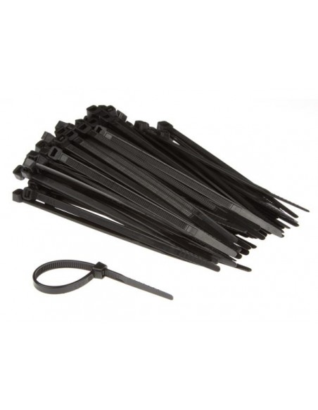 Jeu de serre-cables en nylon - 4 6 x 120 mm - noir (100 pcs)