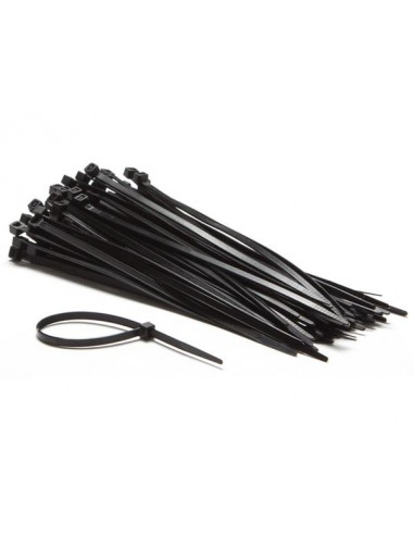 Jeu de serre-cables en nylon - 4 6 x 200 mm - noir (100 pcs)