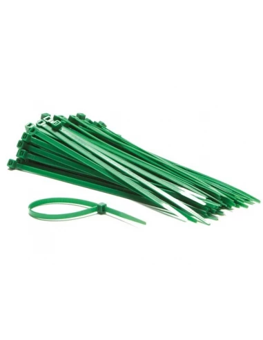 Jeu de serre-cables en nylon - 4 6 x 200 mm - vert (100 pcs)