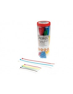Jeu de serre-cables en nylon - diff,rentes couleurs (300 pcs)