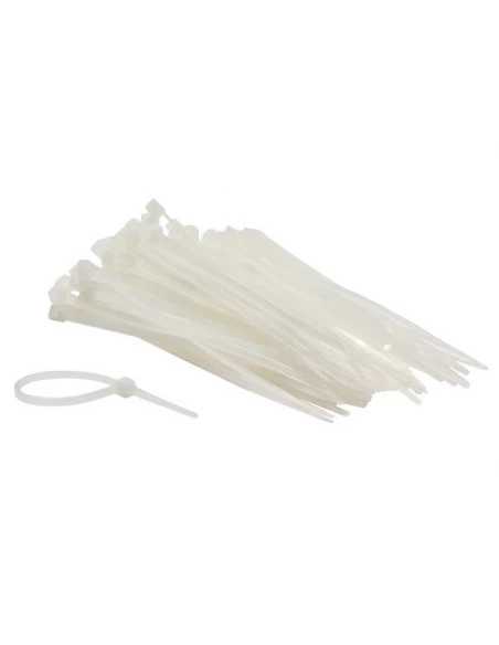 Jeu de serre-cables en nylon - 2 5 x 100 mm - blanc (100 pcs)