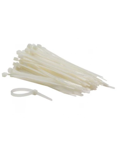 Jeu de serre-cables en nylon - 4 6 x 120 mm - blanc (100 pcs)