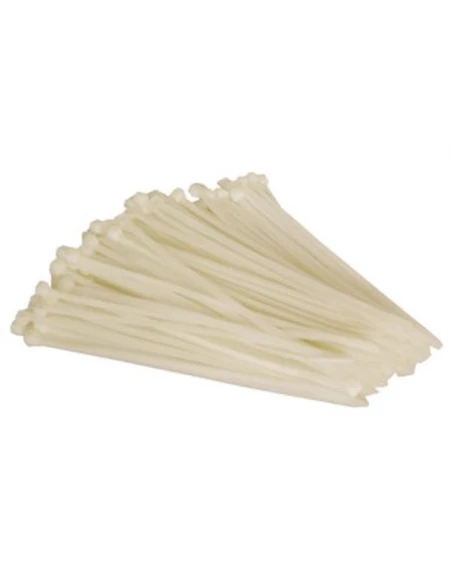 Jeu de serre-cables en nylon - 4 6 x 200 mm - blanc (100 pcs)