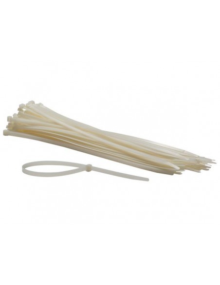Jeu de serre-cables en nylon - 8 8 x 500 mm - blanc (100 pcs)