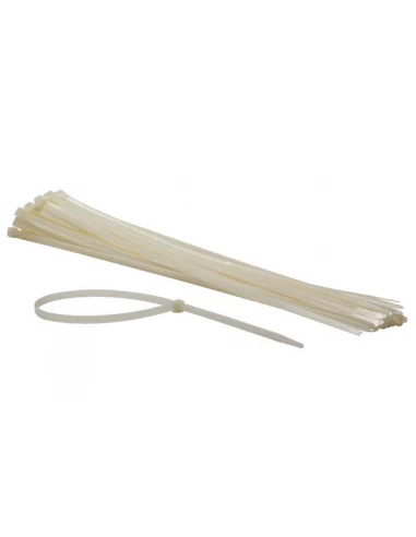 Jeu de serre-cables en nylon - 8 8 x 610 mm - blanc (50 pcs)