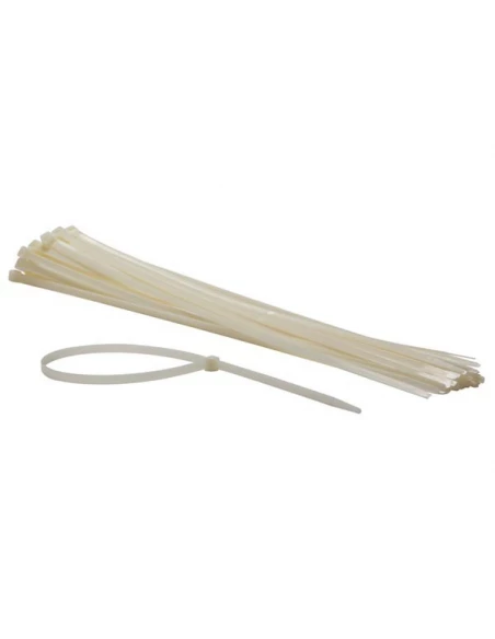 Jeu de serre-cables en nylon - 8 8 x 610 mm - blanc (50 pcs)