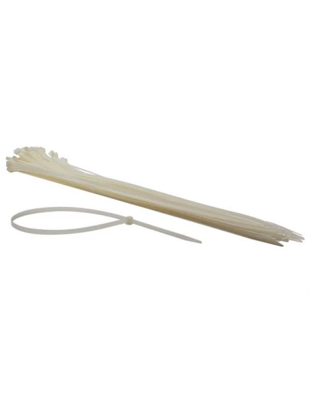 Jeu de serre-cables en nylon - 8 8 x 750 mm - blanc (50 pcs)