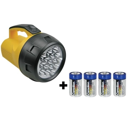 Lampe Torche 16 Leds Avec 4 Piles Lr20