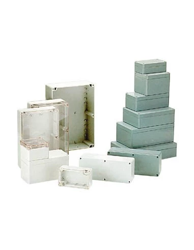 Coffret etanche en abs - gris fonce 160 x 160 x 60mm