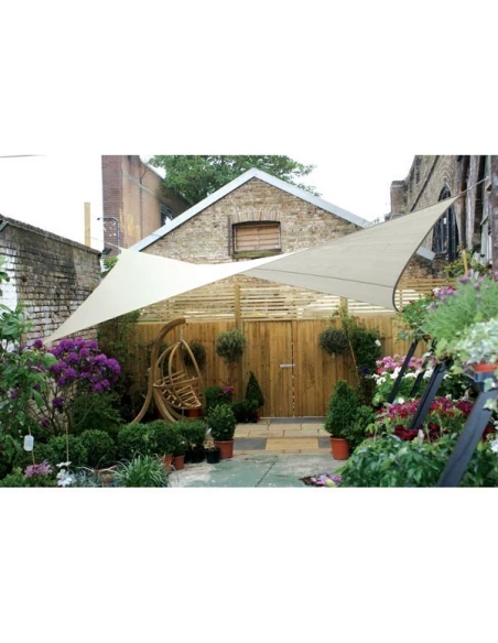 Voile solaire - carr, - 5 x 5 m - couleur: cr,me