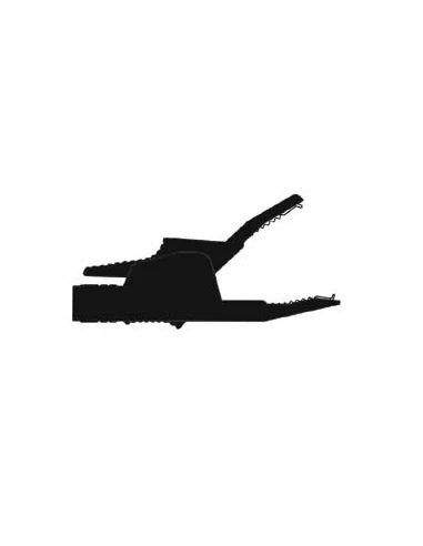 Pince crocodile isolee 4mm 34a - noir (ak2b 2540)