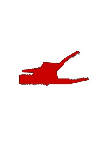 Pince crocodile isolee 4mm 34a - rouge (ak2b 2540)
