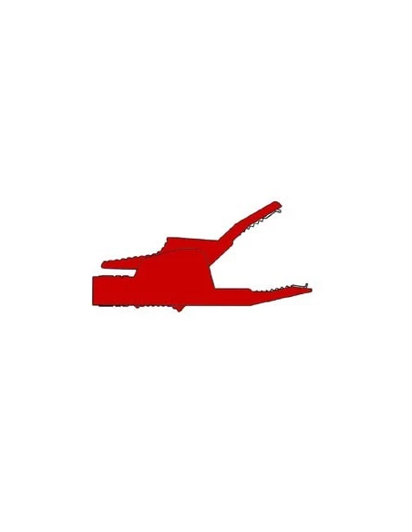 Pince crocodile isolee 4mm 34a - rouge (ak2b 2540)