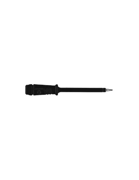 Pointe de touche , douille isolante flexible 4mm en acier inox - noir (pr,f 2)