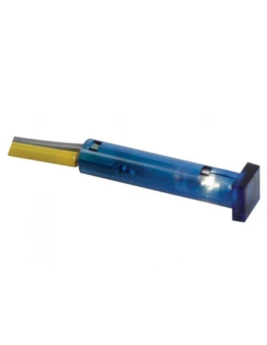 Voyant carre 7 x 7mm 12v bleu
