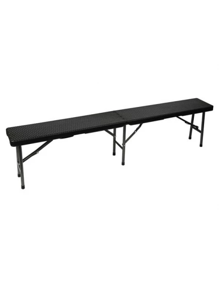 Banc pliable - imitation rotin - 180 x 25 x 43 cm