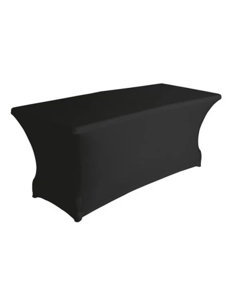 Housse extensible pour table rectangulaire - noir