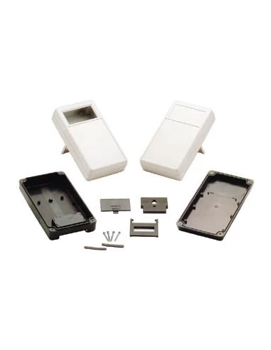 Coffret portable - gris 180 x 100 x 43mm - zone d'affichage ouverte