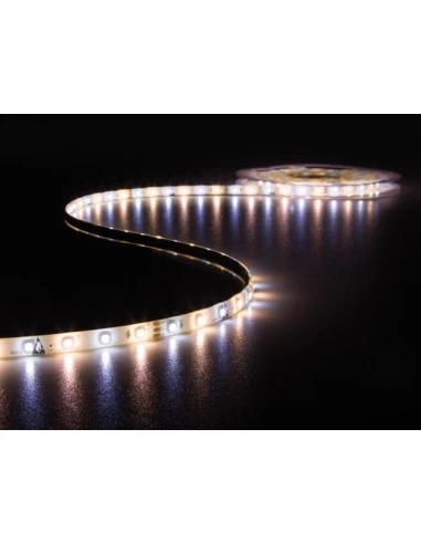 Kit ruban à led flexible avec contrôleur et alimentation - blanc chaud & blanc neutre - 300 led - 5 m - 12 vcc