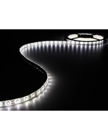Kit ruban à led flexible avec alimentation - blanc froid - 300 led - 5 m - 12 vcc