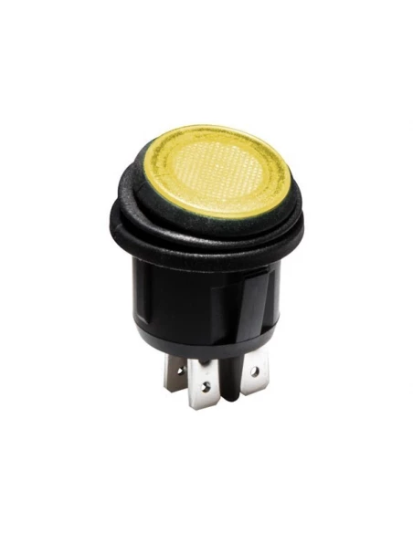 Interrupteur à bascule illuminé - led orange 12 v - 2p dpst / on-off
