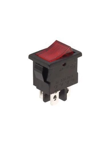 Interrupteur de puissance a bascule 3a-250v dpst on-off - avec temoin neon rouge