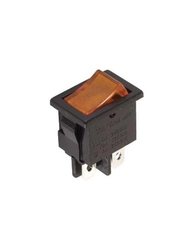 Interrupteur de puissance a bascule 3a-250v dpst on-off - avec temoin neon orange