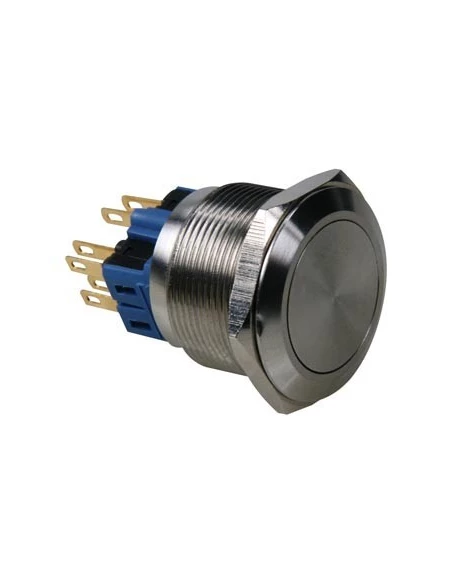 Bouton-poussoir - plat - acier inoxydable - dpst 1no 1nf