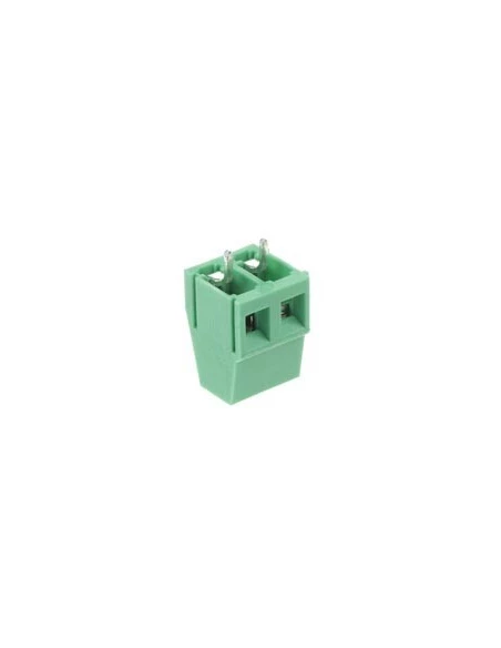 Bornier professionnel, 2 pôles, vert, au pas de 5mm