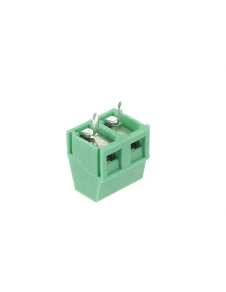 Bornier professionnel, profil bas, 2 pôles, vert, au pas de 5mm