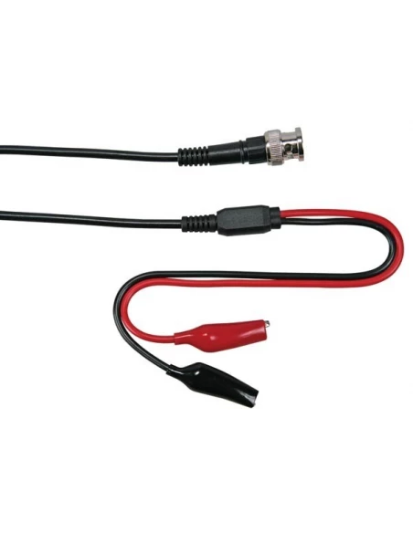 Cable coaxial 1m - bnc male + 2 pinces crocodile