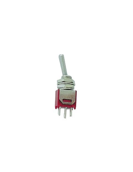 Inverseur subminiature vertical unipolaire on-on - type pour ci sans filetage