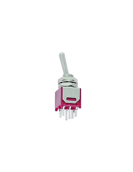 Inverseur subminiature vertical bipolaire on-on - type pour ci / sans filetage