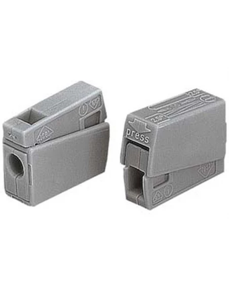 Borne pour luminaires, 2 5mm, 105°, gris - 100 pièces