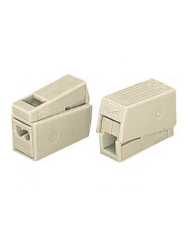 Borne pour luminaires 2 5mm, 2 rigides - 1 souple, 105°, blanc - 100 pièces