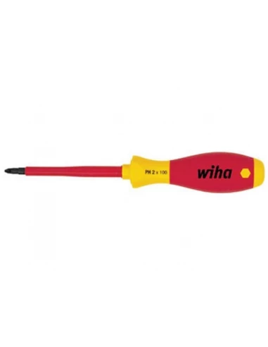 Wiha - tournevis phillips softfinish® electric ph4 x 200mm - isolation jusqu'à1 000 v ca - certifiée vde et gs
