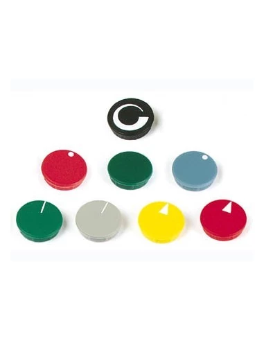 Lid for 15mm button (red - white line)