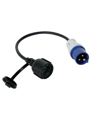 Cable adaptateur avec prise schuko vers fiche cee