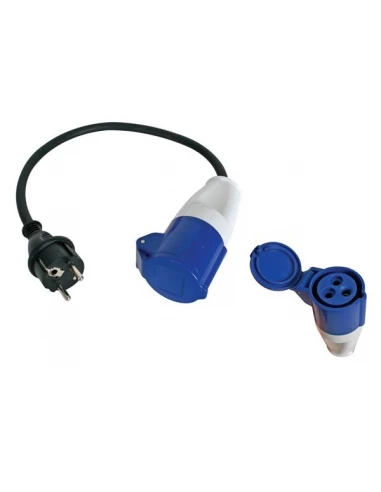 Cable adaptateur avec fiche schuko vers prise cee