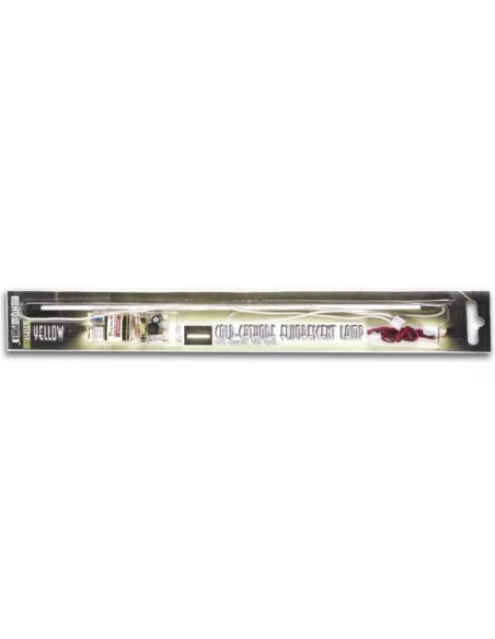Tube fluorescent à cathode froide + alimentation, 30cm, jaune (blister)
